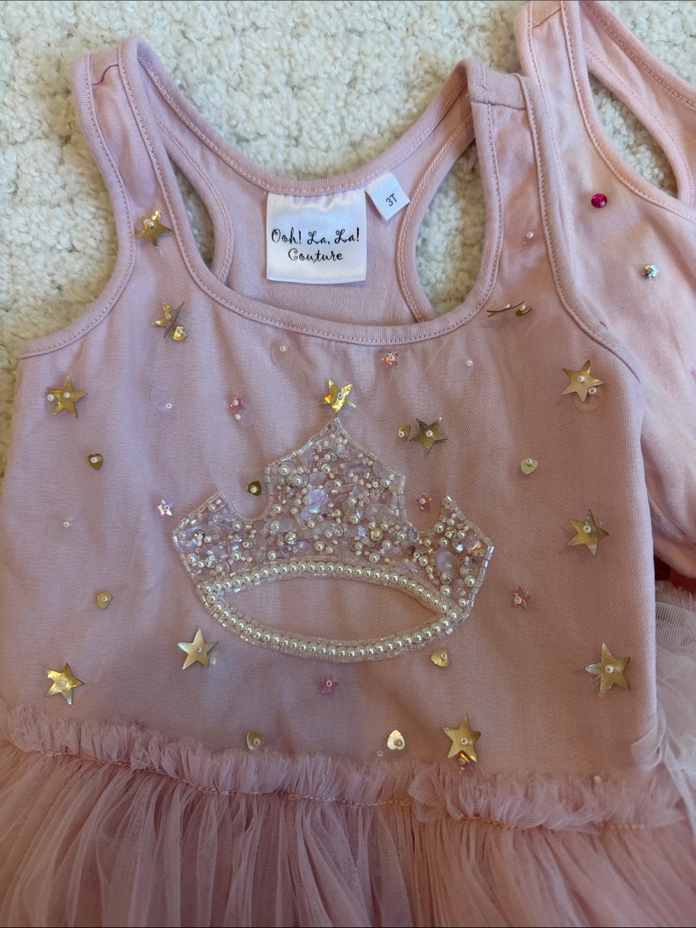 Ooh! La, La! Couture Pink Tulle Princess & Minnie Twin Dress Set - Picture 3 of 5
